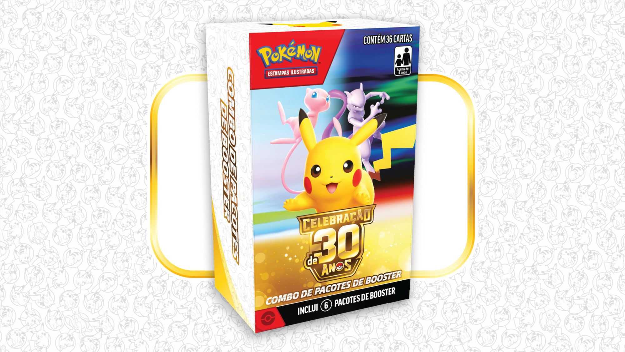 Combo de pacotes de booster de Celebração de 30 Anos, com seis pacotes da coleção