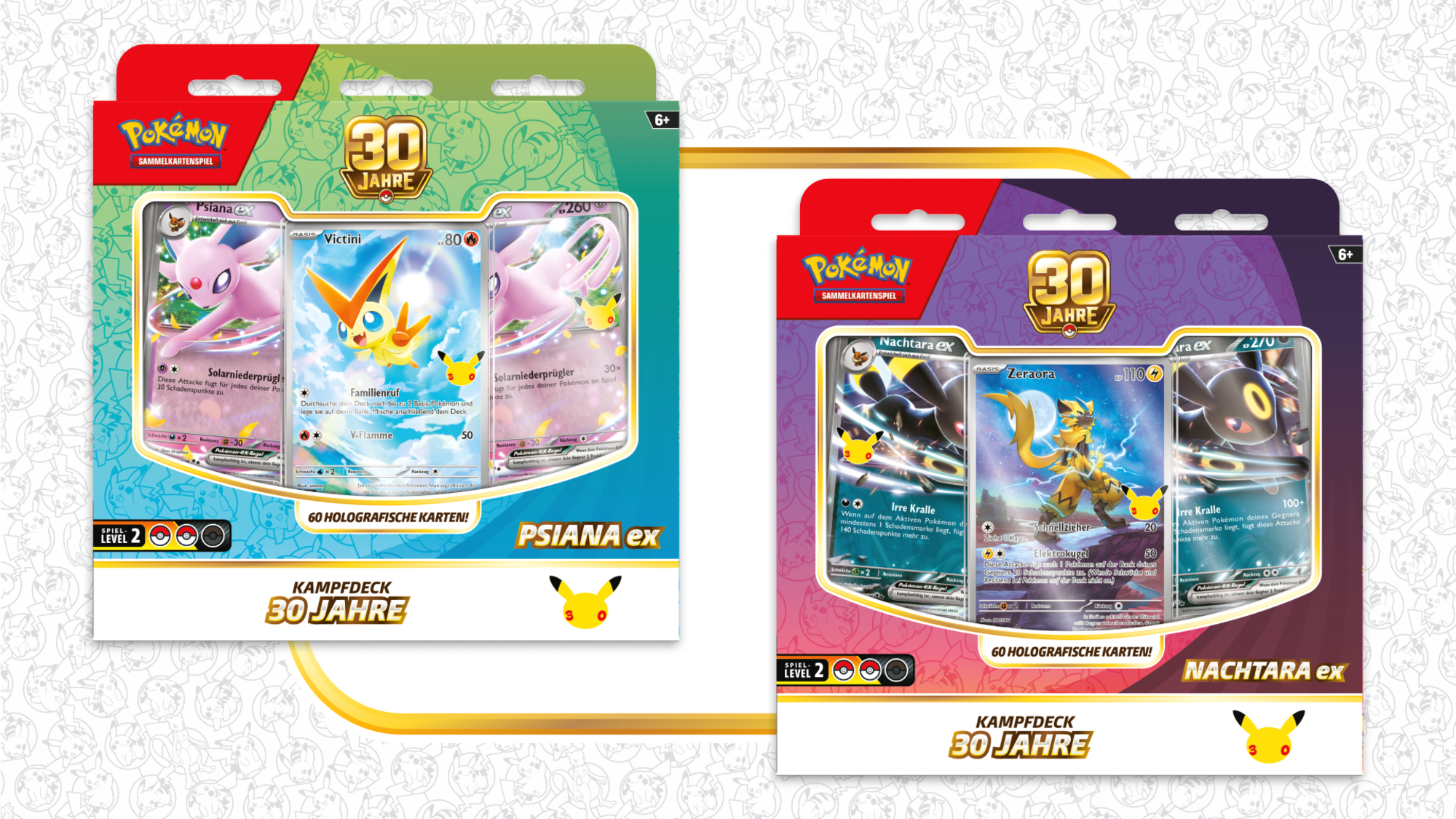 Pokémon-Sammelkartenspiel: Kampfdeck 30 Jahre: Psiana-ex & Kampfdeck 30 Jahre: Nachtara-ex