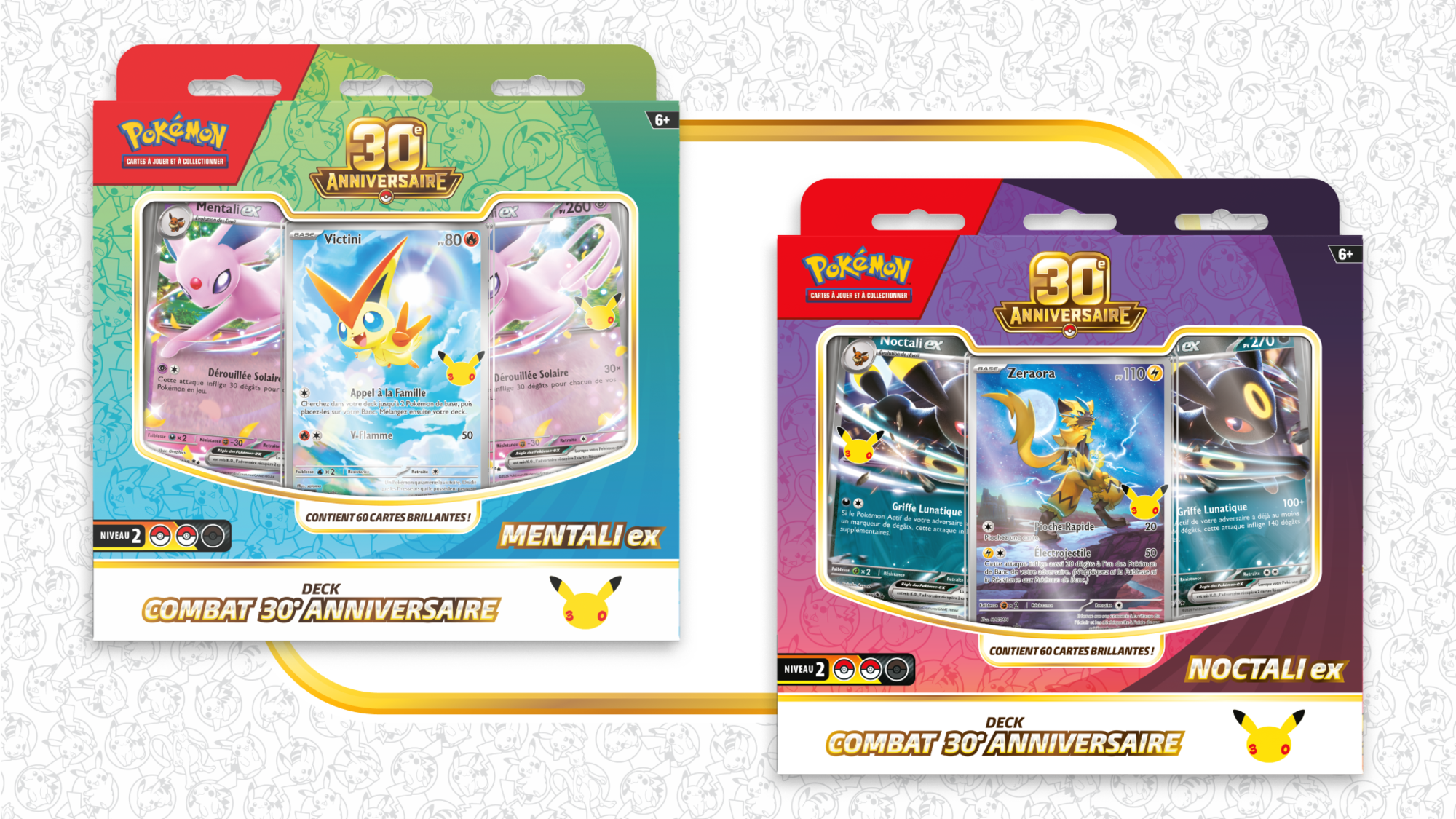 Decks Combat Mentali-ex et Noctali-ex 30e Anniversaire Pokémon