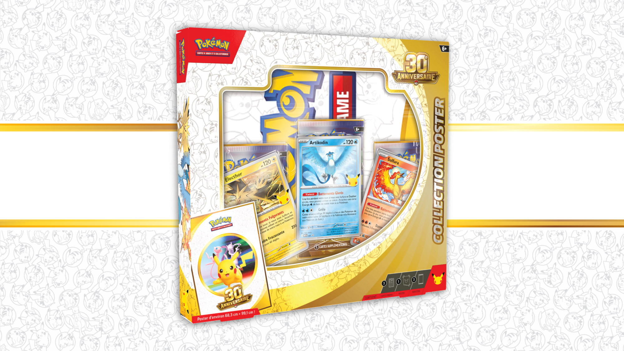 Collection poster 30e Anniversaire Pokémon
