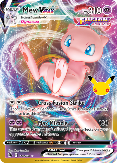 Carte Mew VMAX 30C 26 de 30th Celebration, version anglaise