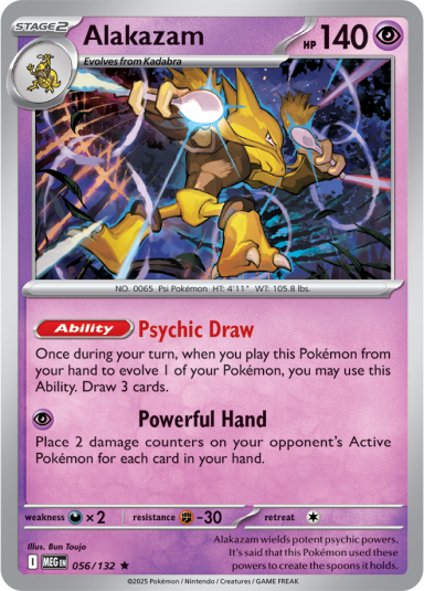 Carte anglaise Alakazam, exemple montré dans le visuel Battle Box de l’annonce Pokémon