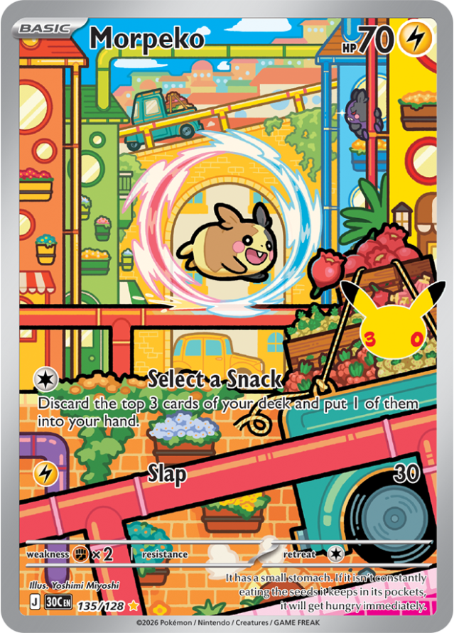 Morpeko 135/128 from Pokémon TCG 30th Celebration