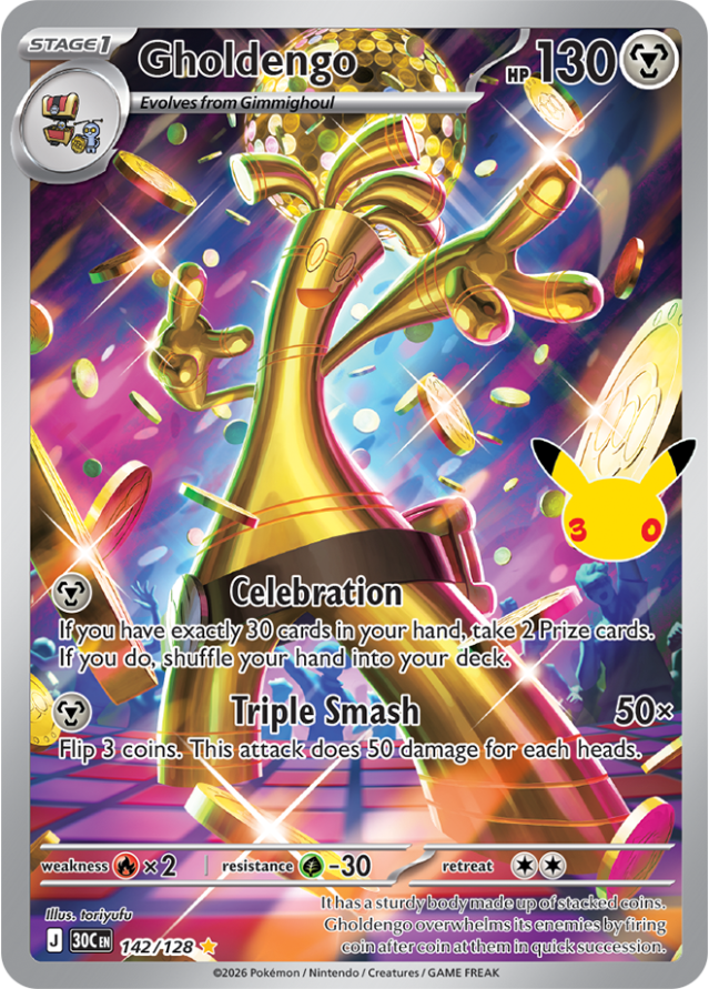Gholdengo 142/128 from Pokémon TCG 30th Celebration