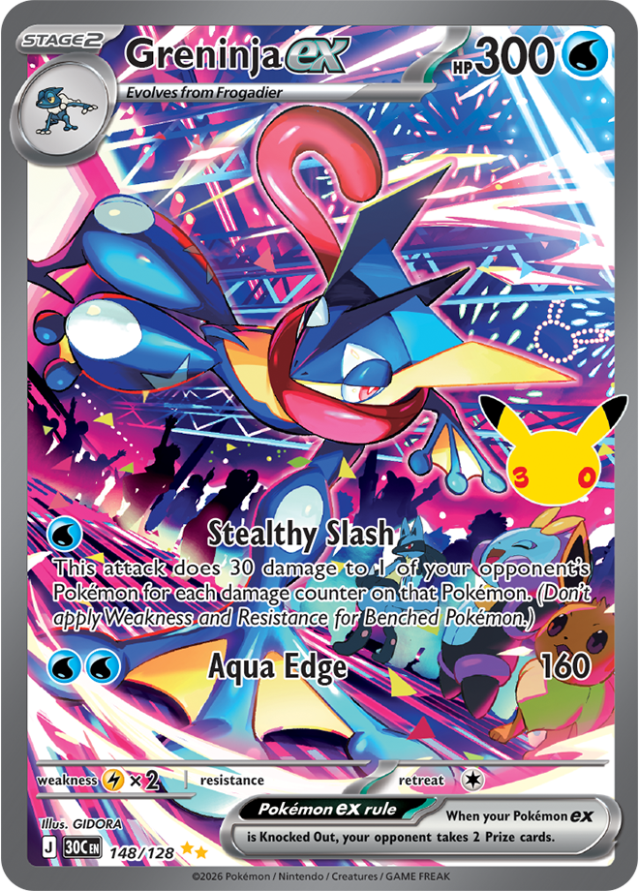 Greninja 148/128 from Pokémon TCG 30th Celebration