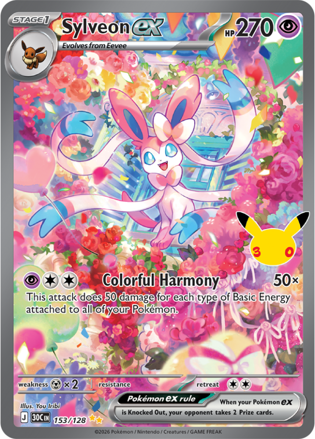 Sylveon 153/128 from Pokémon TCG 30th Celebration