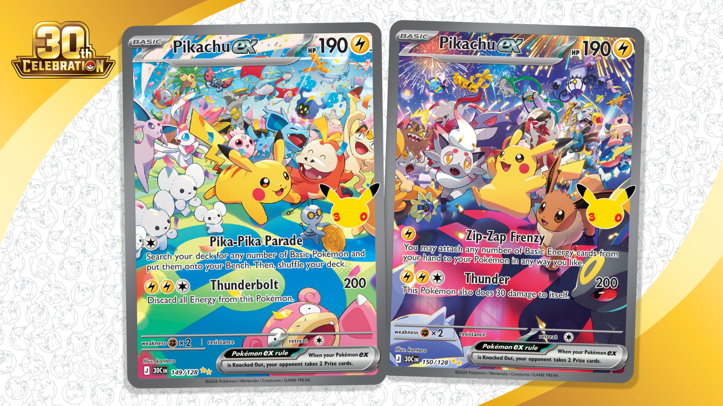 Pokémon TCG 30th Celebration: twee Pikachu ex special illustration rares onthuld