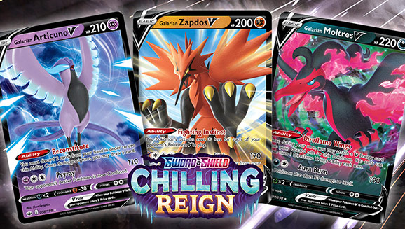 articuno zapdos moltres pokemon card 17 Attack 1 Galarian Articuno V, Zapdos V,