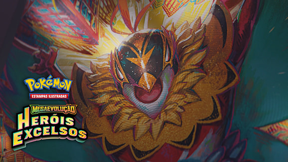 Mega Hawlucha ex abre suas asas em Megaevolução — Heróis Excelsos