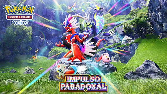 レア　Enchantress × Pseidon's Light mix sp A expansão Impulso Paradoxal do Pokémon Estampas Ilustradas Pocket