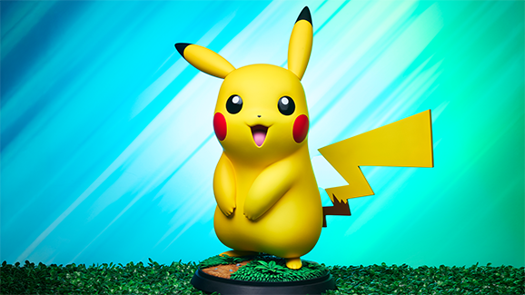 Pokemon Pikachu ポケモン ピカチュウ オブジェ Preorder Sideshow's Pokédex-Size Pikachu Statue Now