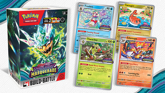 pokemon masquerade booster pack Get the Pokémon TCG: Scarlet & Violet—Twilight Build & Battle Box Early Violet with the Twilight Masquerade Booster Pack set Pokemon Scarlet & Violet Twilight