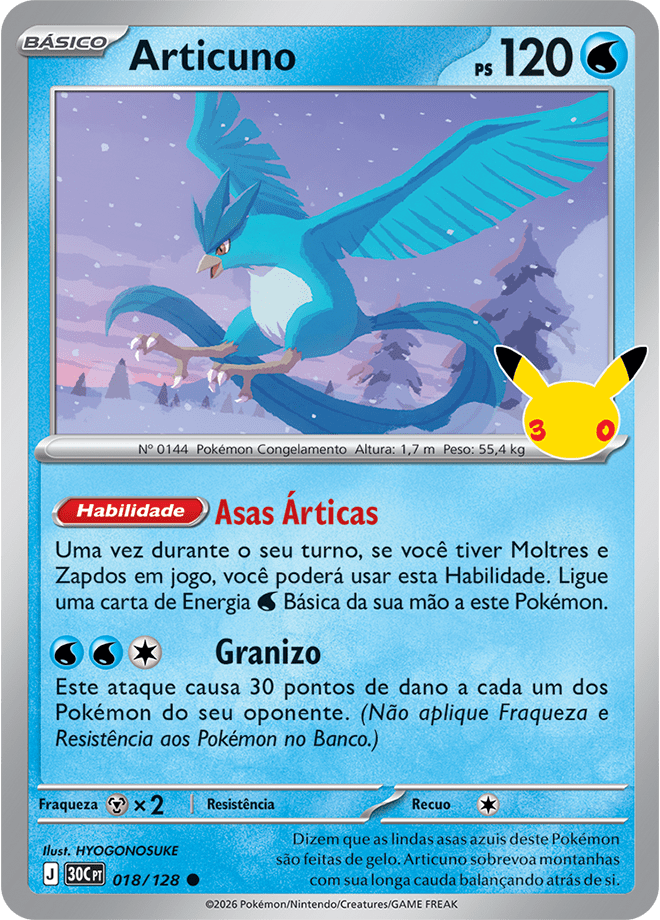 Articuno — carta Pokémon TCG