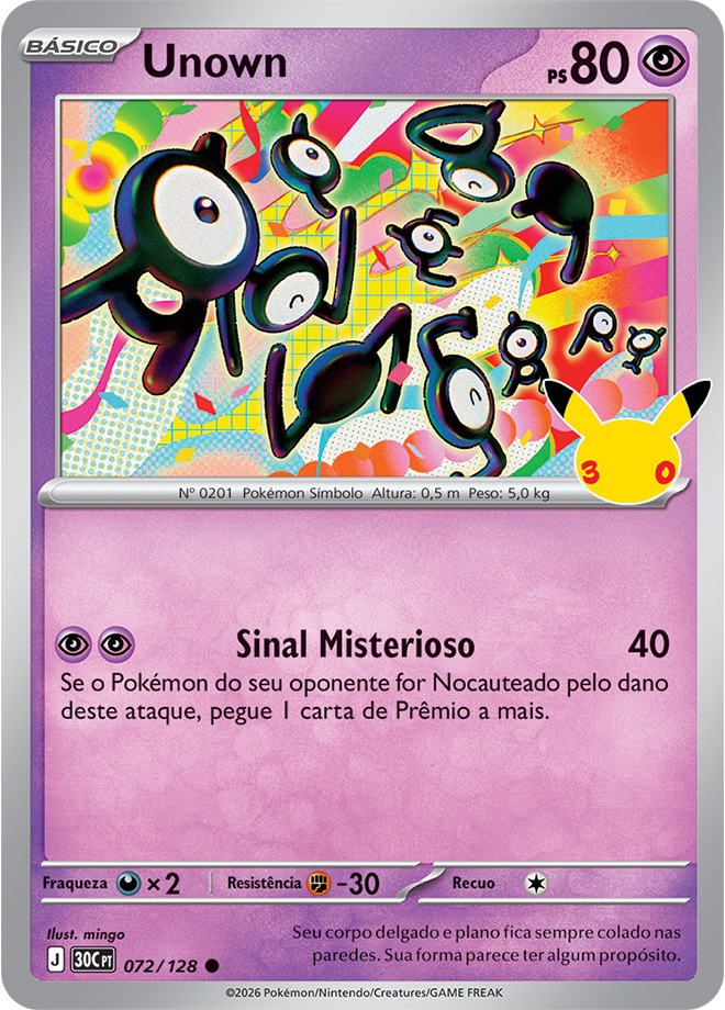 Unown — carta Pokémon TCG