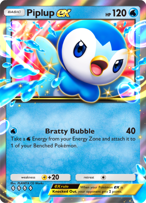 Piplup ex first partner card in Pokémon TCG Pocket
