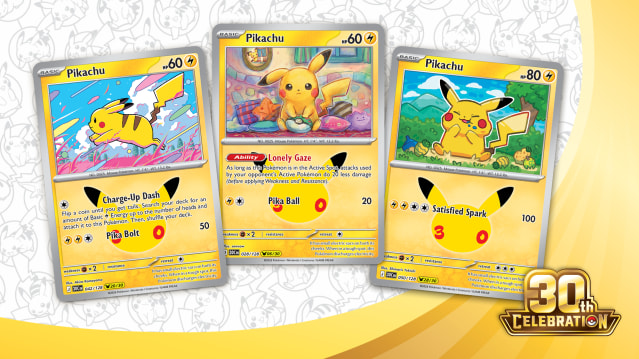 30th Celebration: elke pack bevat een Pikachu-kaart