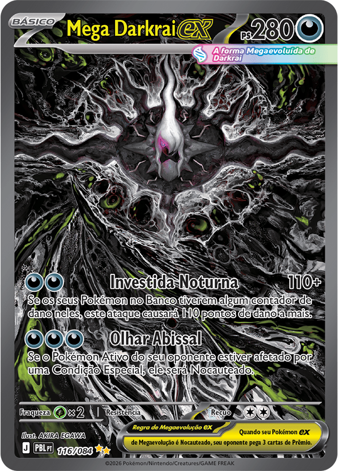 Mega Darkrai ex Pokémon TCG Megaevolução Escuridão Absoluta