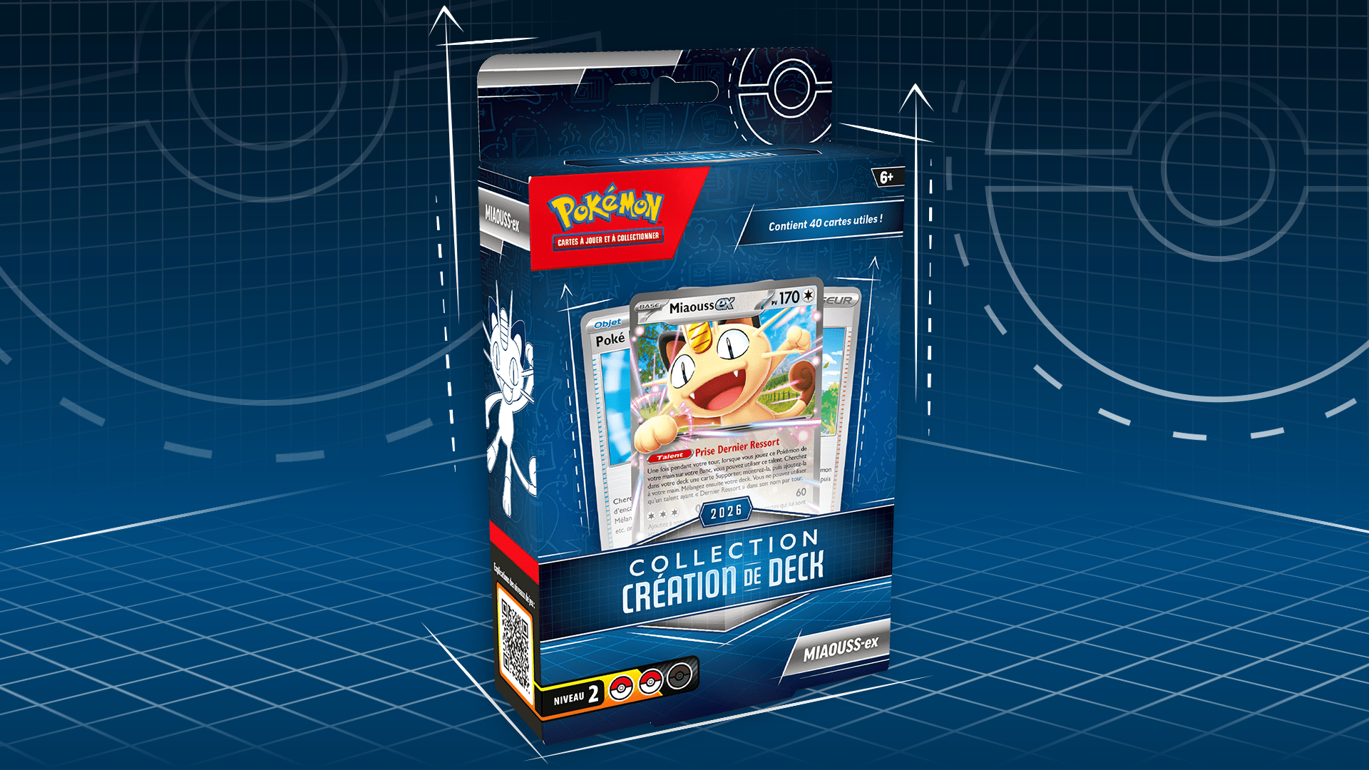 Collection Création de deck du JCC Pokémon avec cartes Dresseur et Miaouss-ex