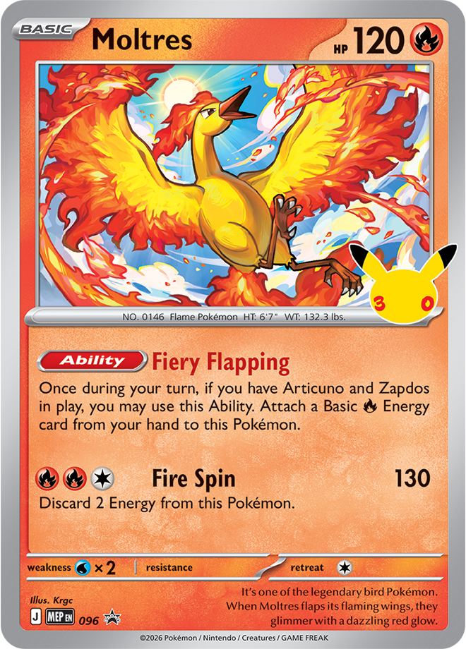 Articuno 30th Celebration promo card