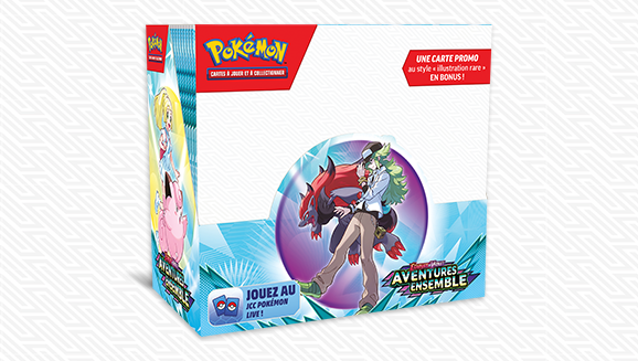 Pokémon – Présentoir De Boosters Écarlate Et Violet – Aventures Ensemble – 18 Boosters De 10 Cartes