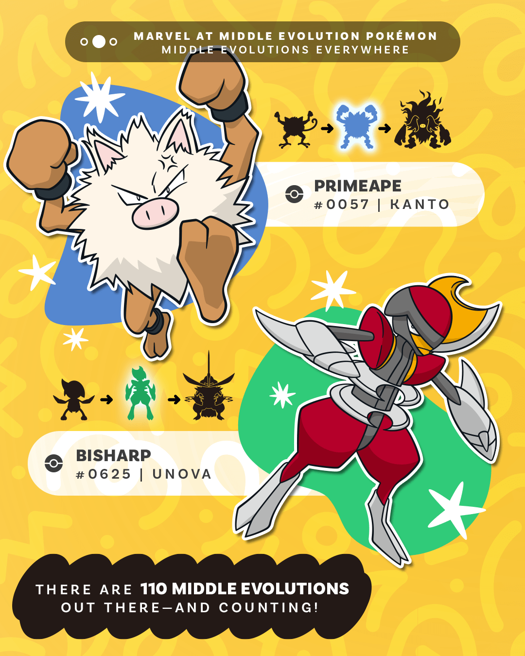 Middle Evolution Marvel at the Middle Evolution Pokémon Infographic
