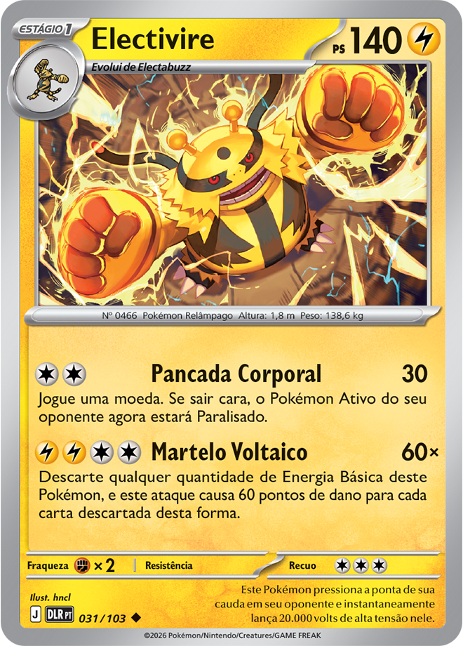 Electivire — carta Pokémon TCG