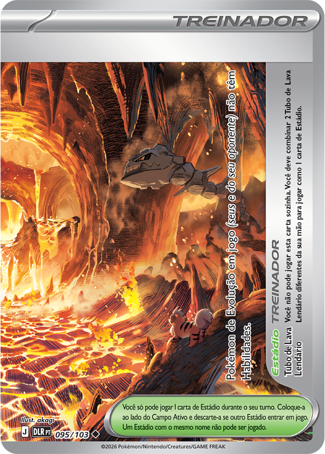 Tubo de Lava Lendário — carta Pokémon TCG