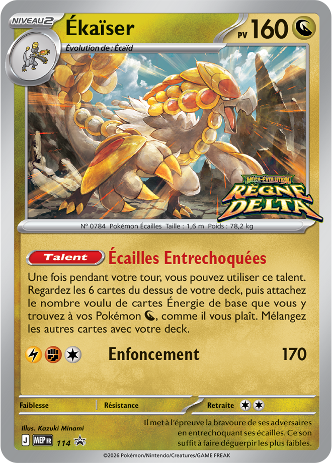 Ékaïser promo MEP 114, visuel brillant français du Boîtier Stratégies et Combats