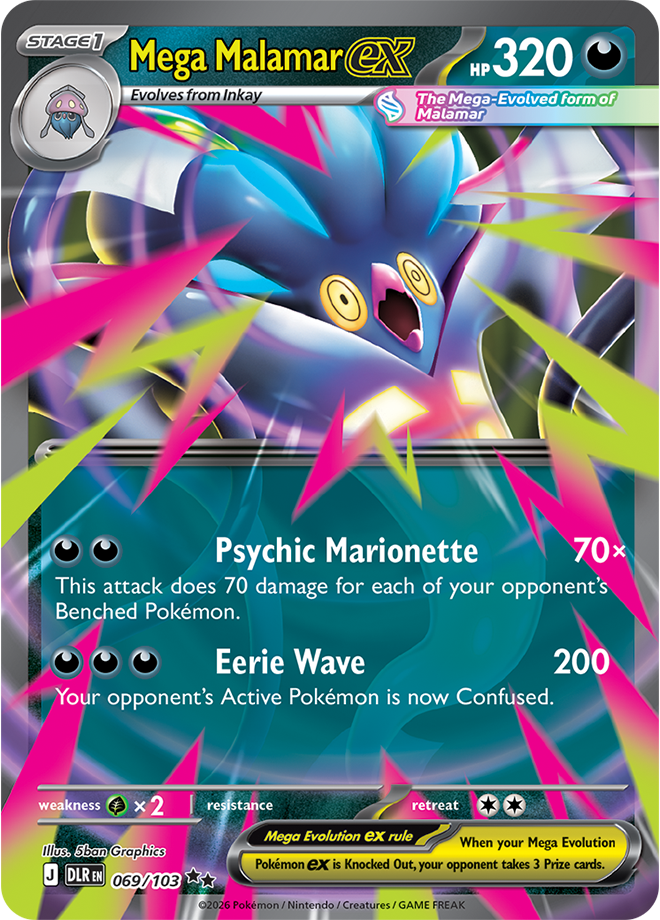 Mega Malamar ex Double Rare 069/103 z Pokémon Delta Reign