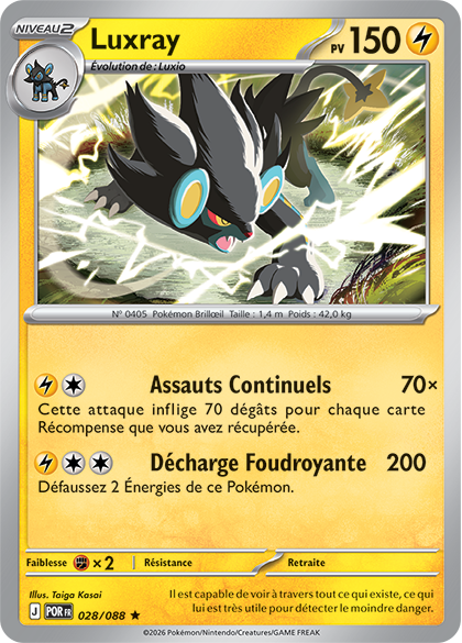 Carte française Luxray ME03, numéro 28/88