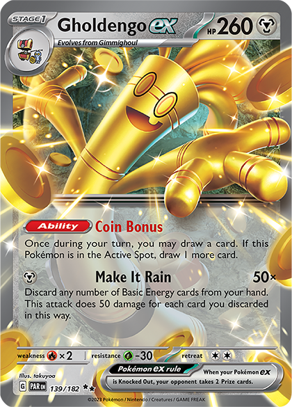pokemon scarlet and violet gold cards - Miraidon ex 253/198 - & - Secret Rare [WPM] Larimar Rain Look at the top 20 cards of your deck and attach any number of Energy cards you find there to your Pokmon in any way you like Miraidon ex #253 Prices |